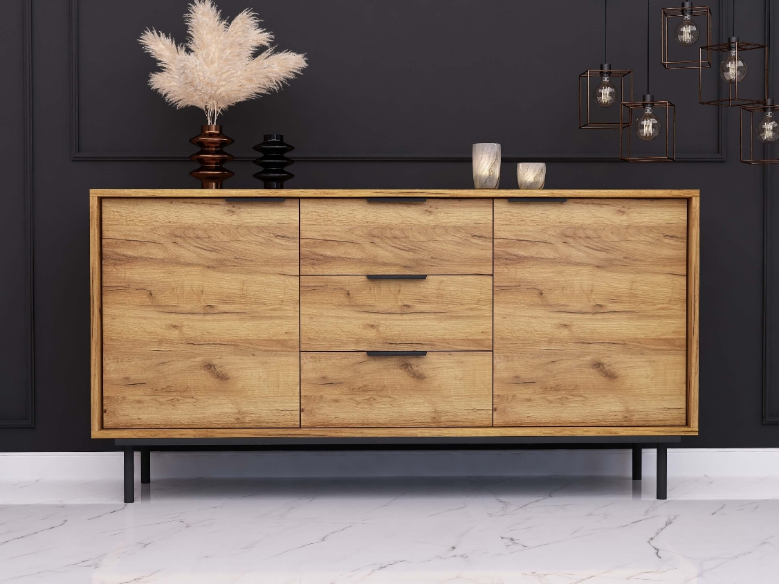 Commode Cala 154cm Chêne