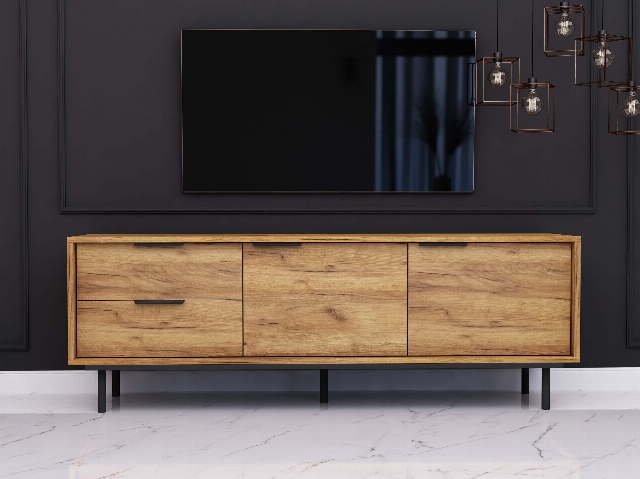 Meuble TV Cala 154cm Chêne