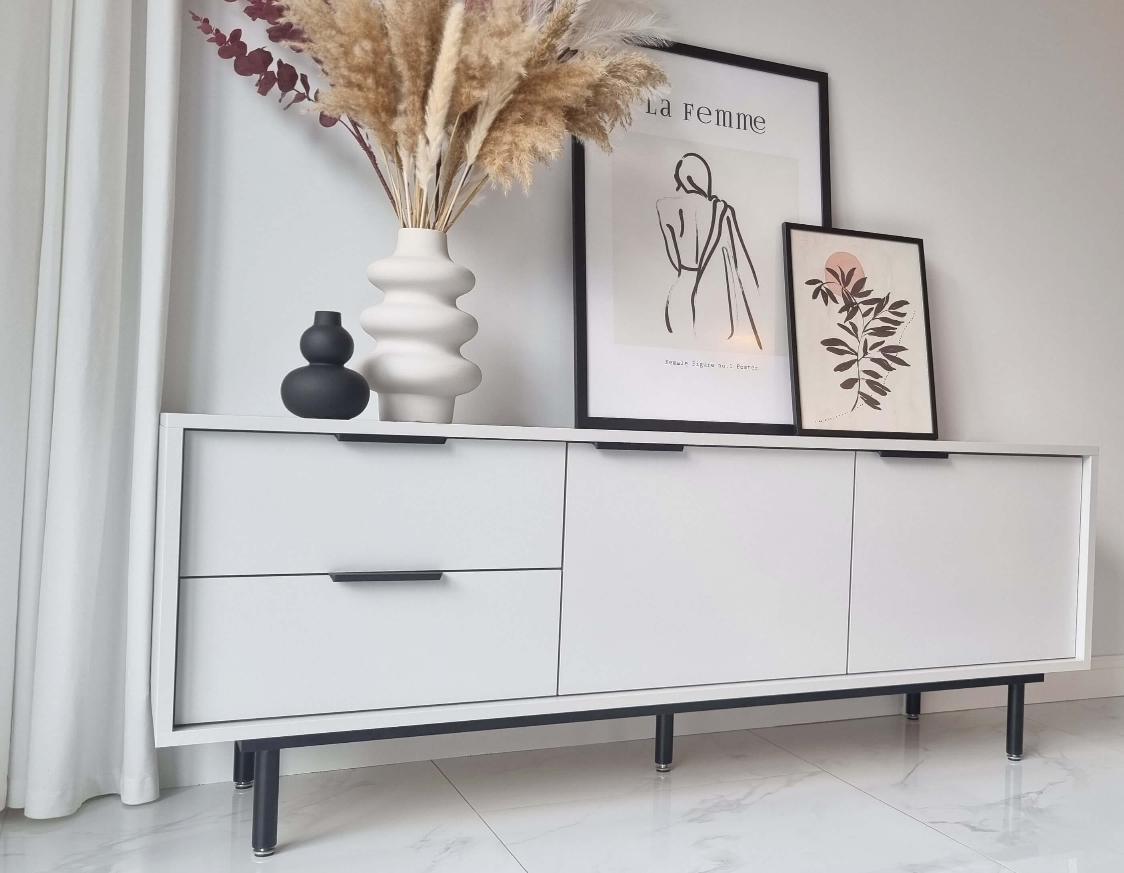 Meuble TV Cala 154cm Blanc