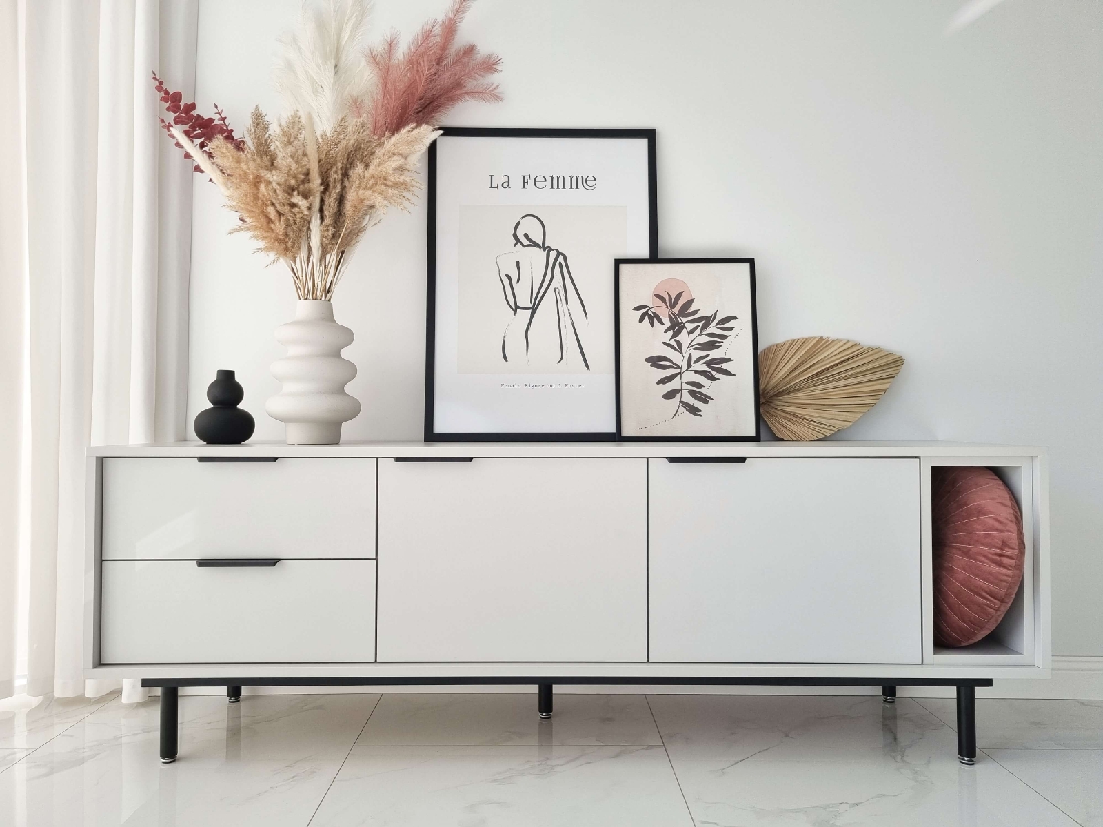 Meuble TV Cala 175cm Blanc
