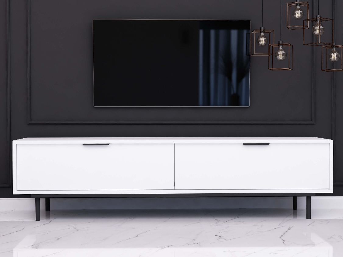Meuble TV Cala 180cm Blanc