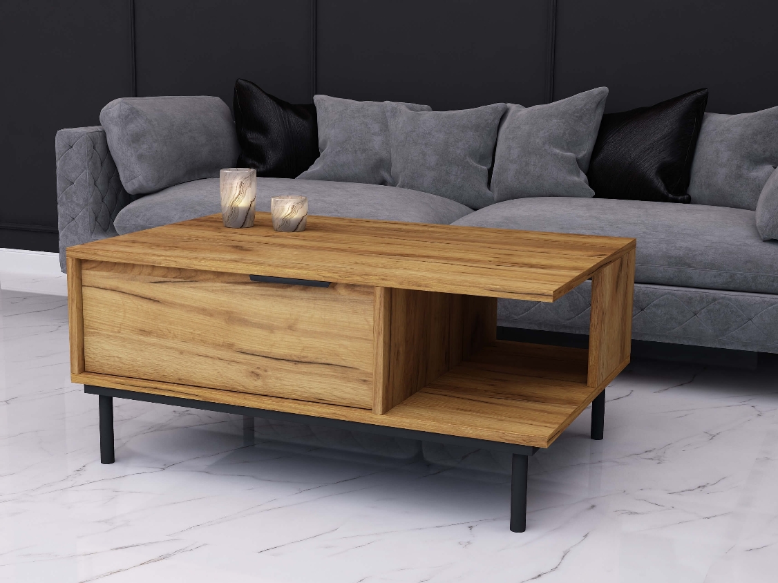 Table de basse Cala 90cm Chêne