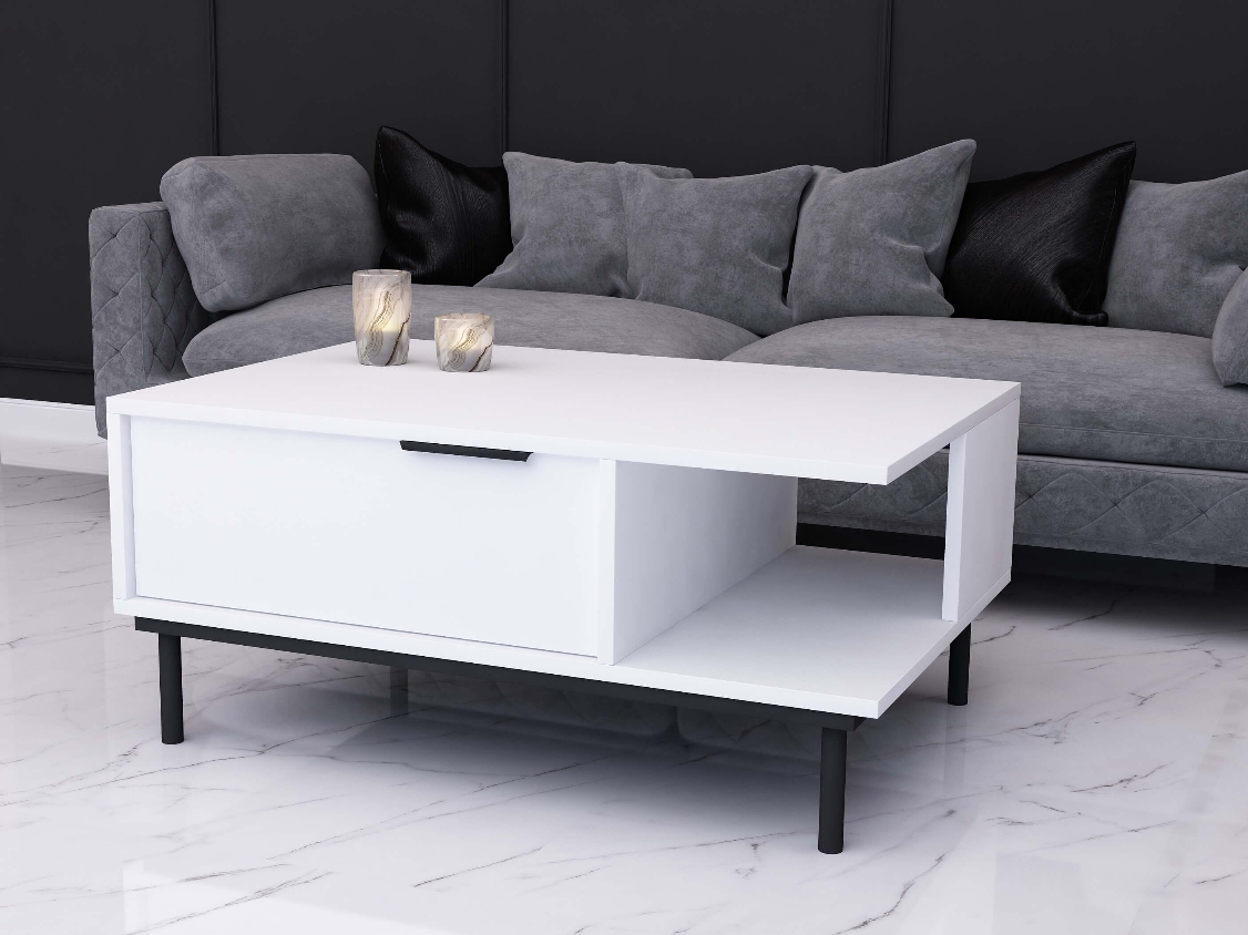 Table basse Cala 90cm Blanc